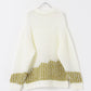 mesh bicolor knit (white)