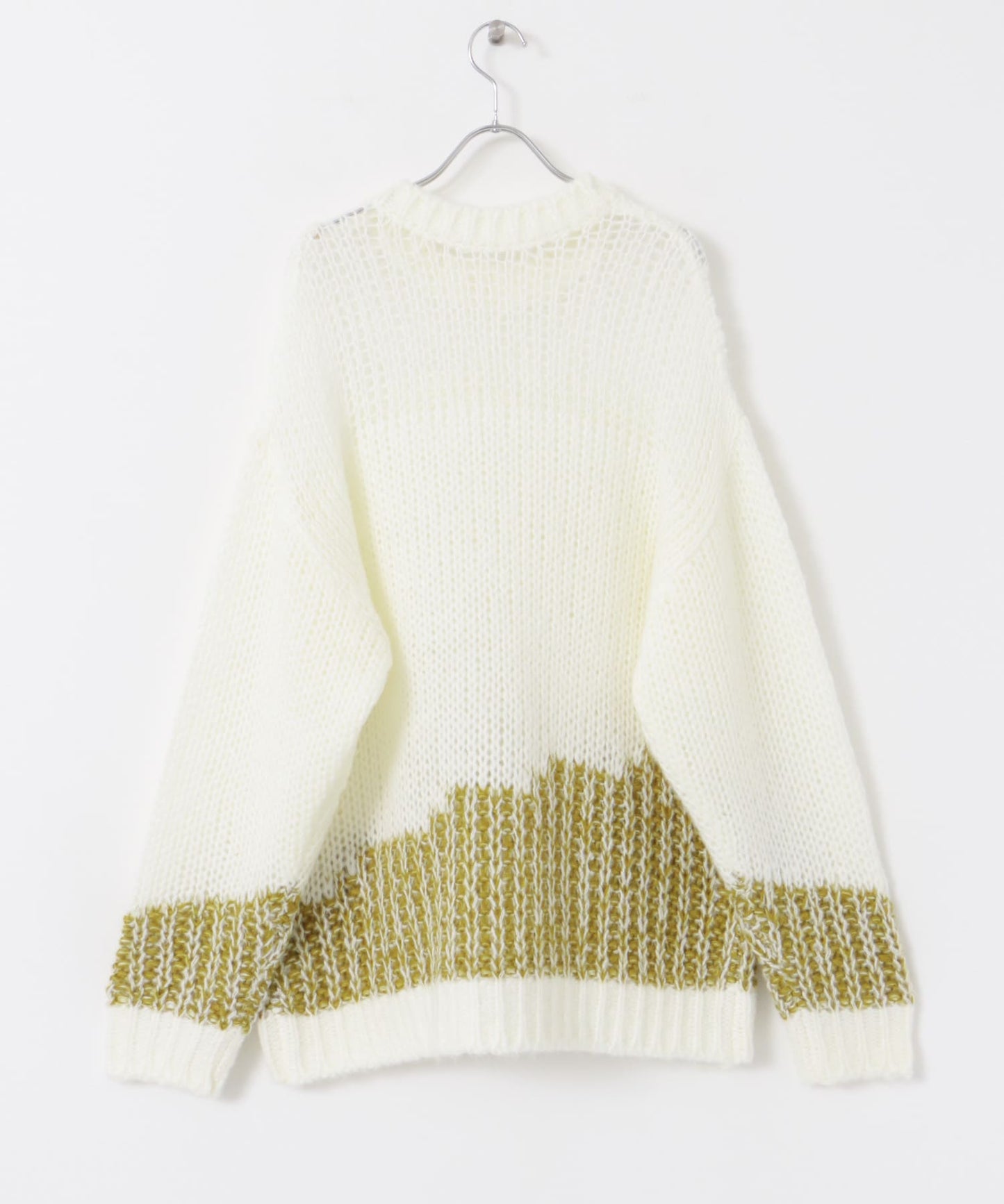 mesh bicolor knit (white)