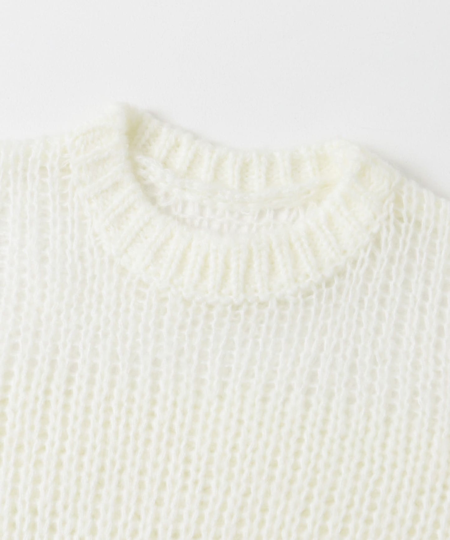 mesh bicolor knit (white)