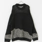 mesh bicolor knit (black)