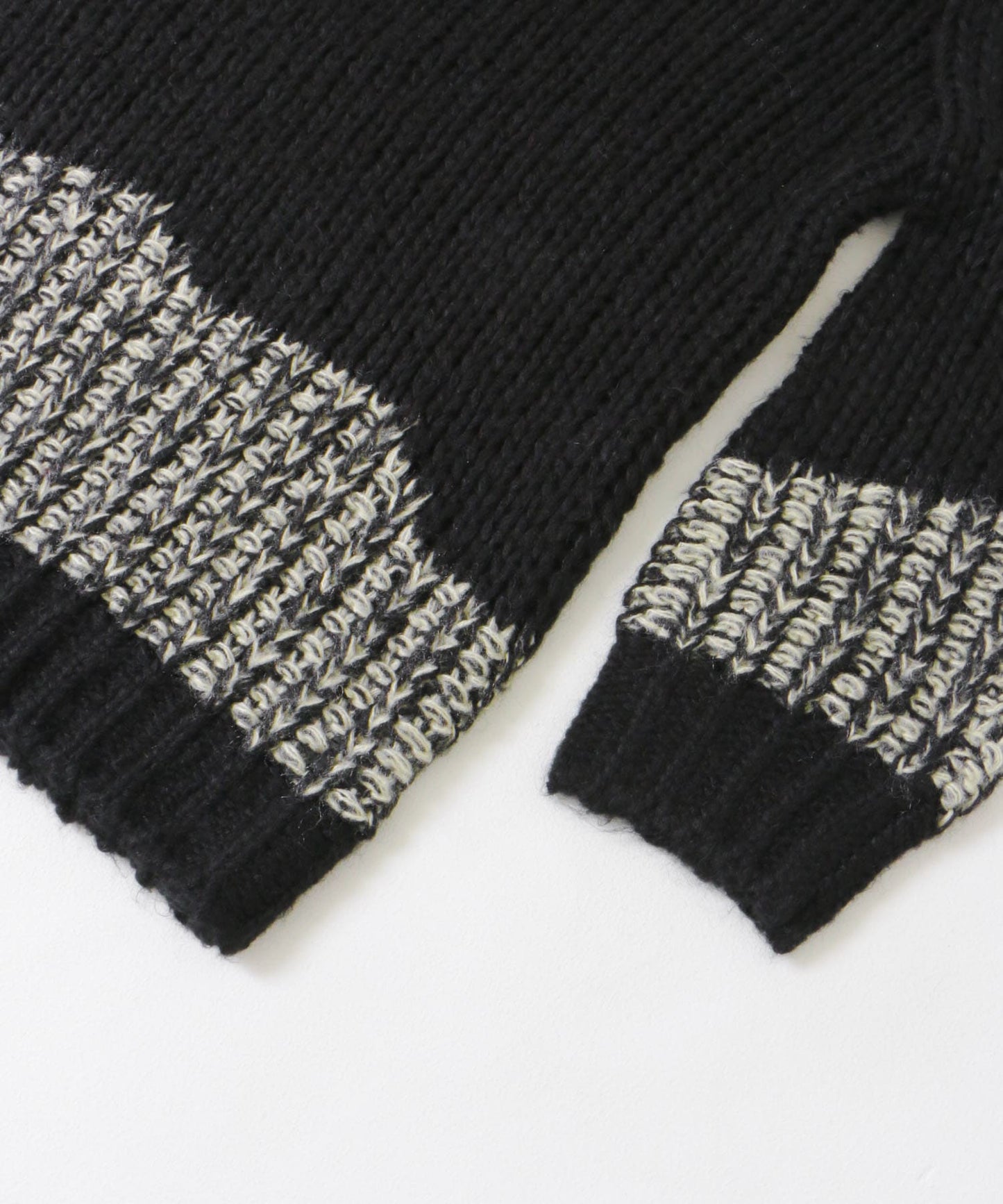 mesh bicolor knit (black)