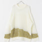 mesh bicolor knit (white)