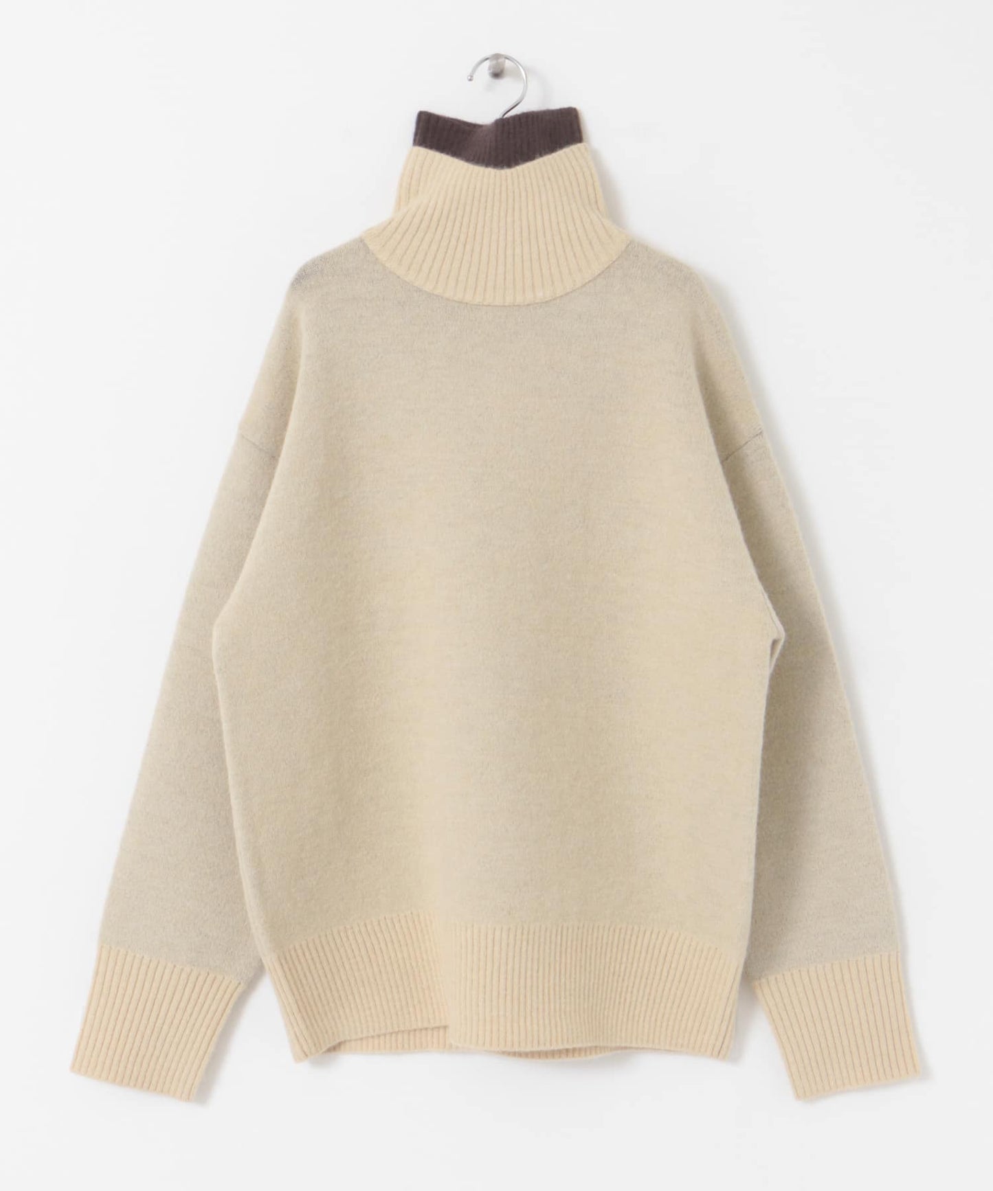 reversible over knit (beige x brown) *JP