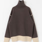 reversible over knit (beige x brown) *JP