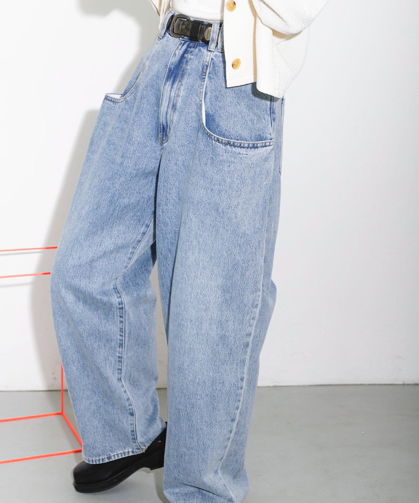 BIG pocket jeans (light blue) *JP