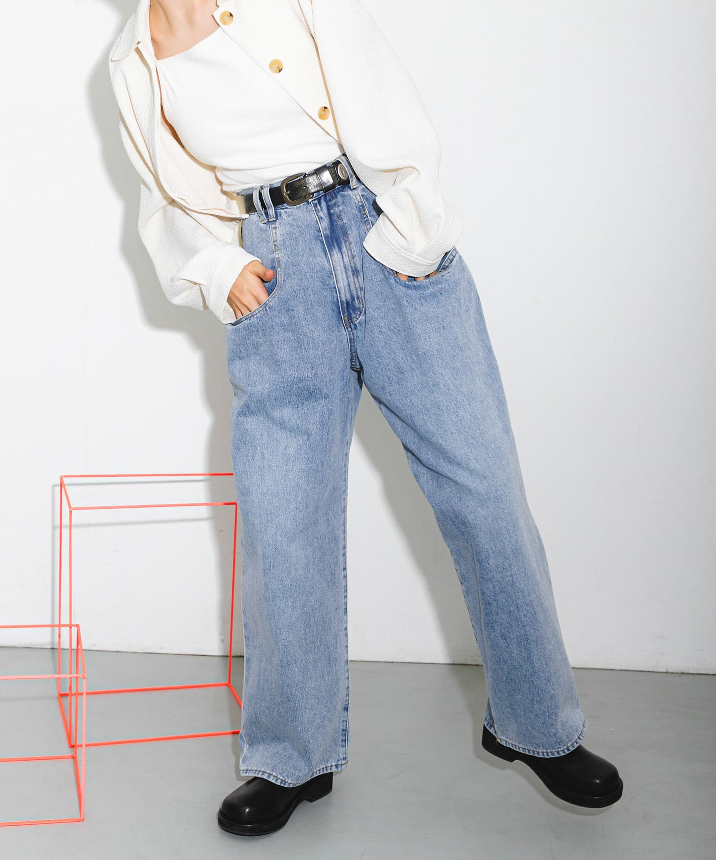 BIG pocket jeans (light blue) *JP