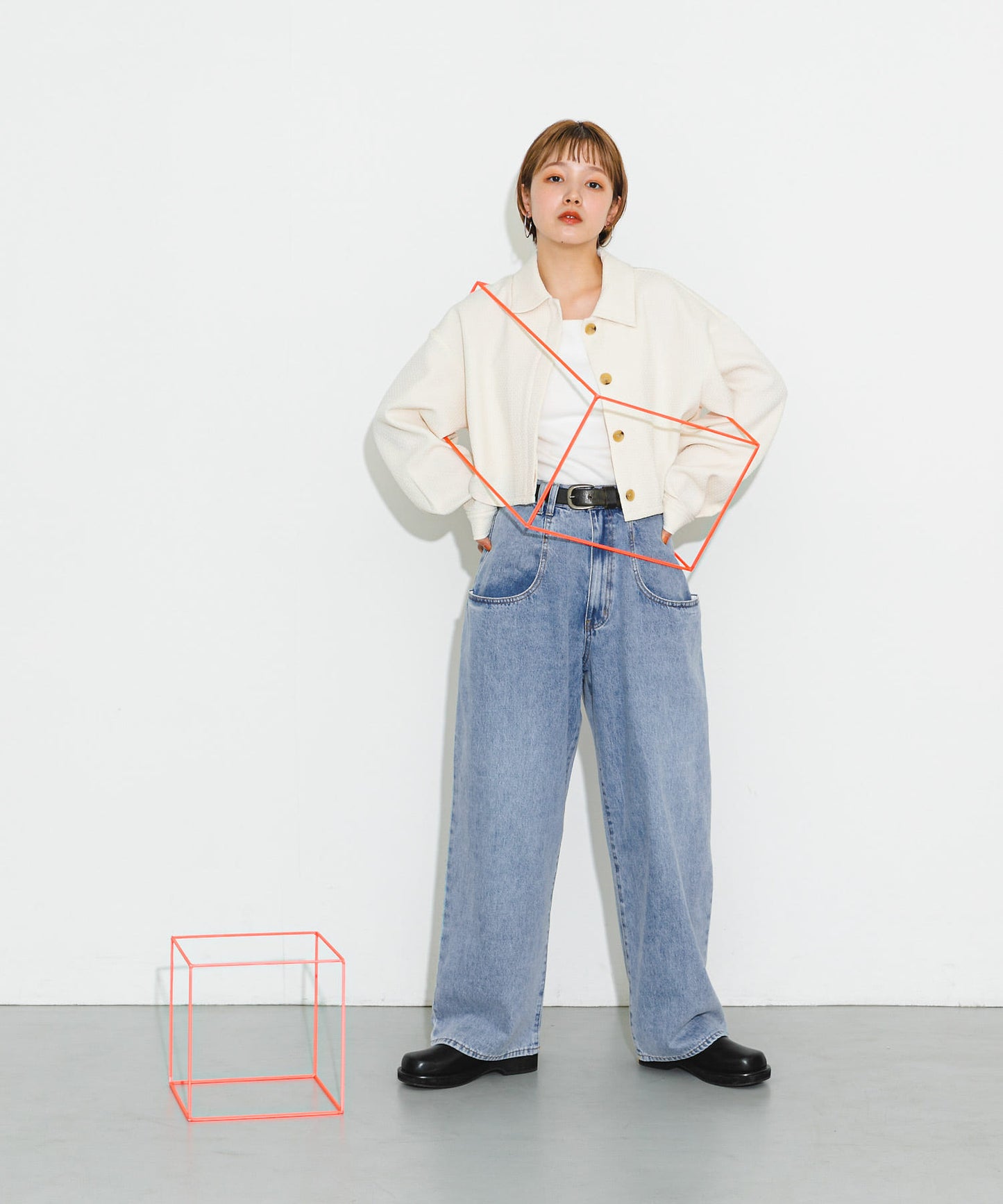 BIG pocket jeans (light blue) *JP