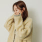 shaggy cardigan (yellow) *JP