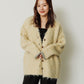 shaggy cardigan (yellow) *JP