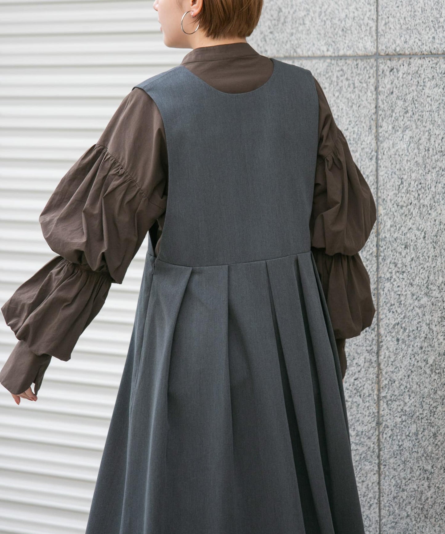 double sleeve shirt (brown) *JP