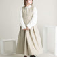 pleated jumper skirt (beige)