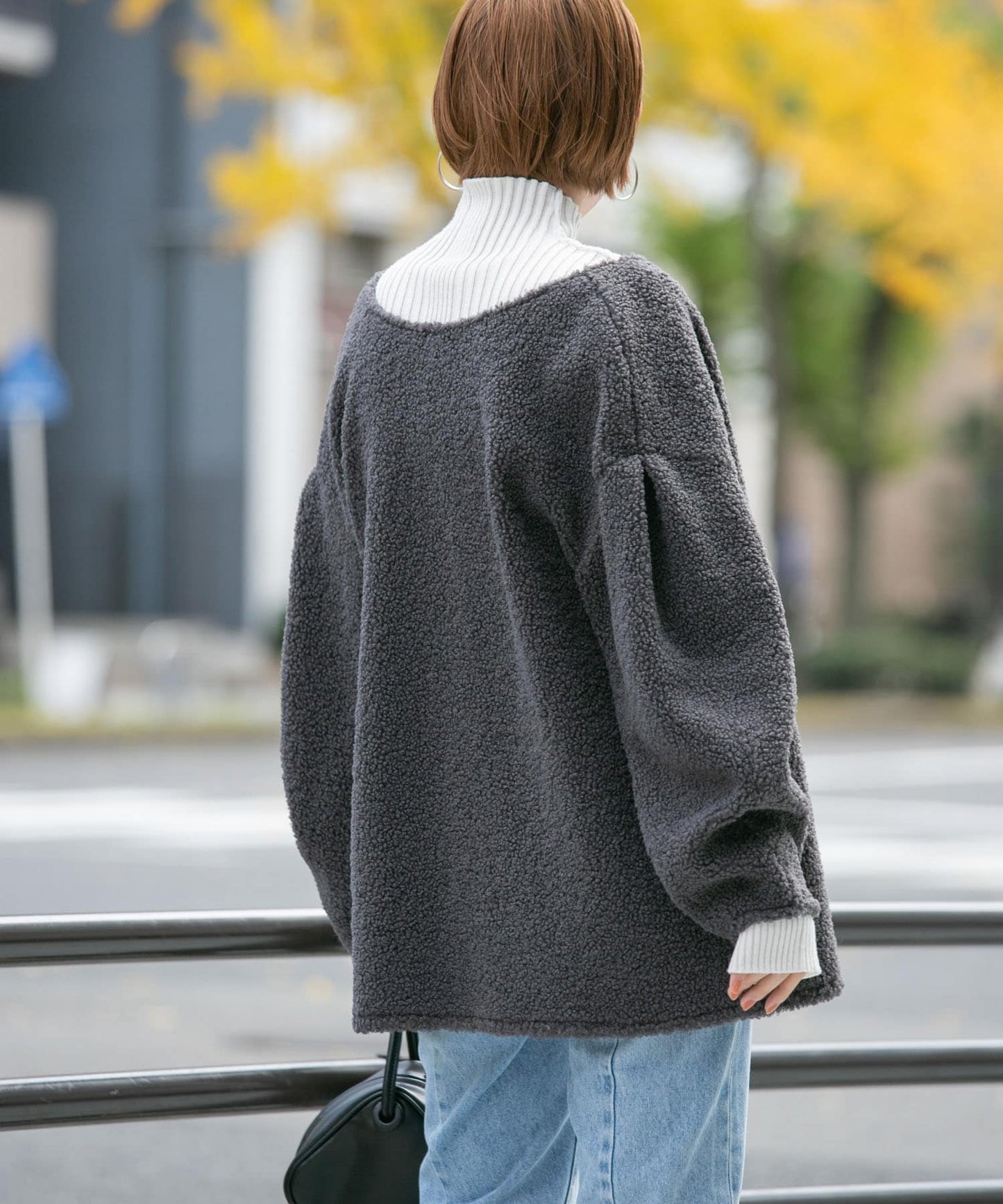 2way ribbon outer (charcoal) *JP