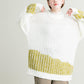 mesh bicolor knit (white)