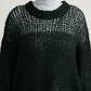 mesh bicolor knit (black)