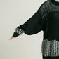 mesh bicolor knit (black)