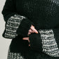 mesh bicolor knit (black)