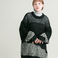 mesh bicolor knit (black)