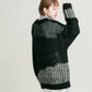 mesh bicolor knit (black)