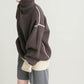 reversible over knit (beige x brown) *JP