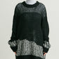 mesh bicolor knit (black)