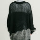 mesh bicolor knit (black)