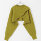 2way tuck cropped knit (pistachio)