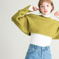 2way tuck cropped knit (pistachio)