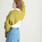 2way tuck cropped knit (pistachio)