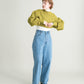 2way tuck cropped knit (pistachio)