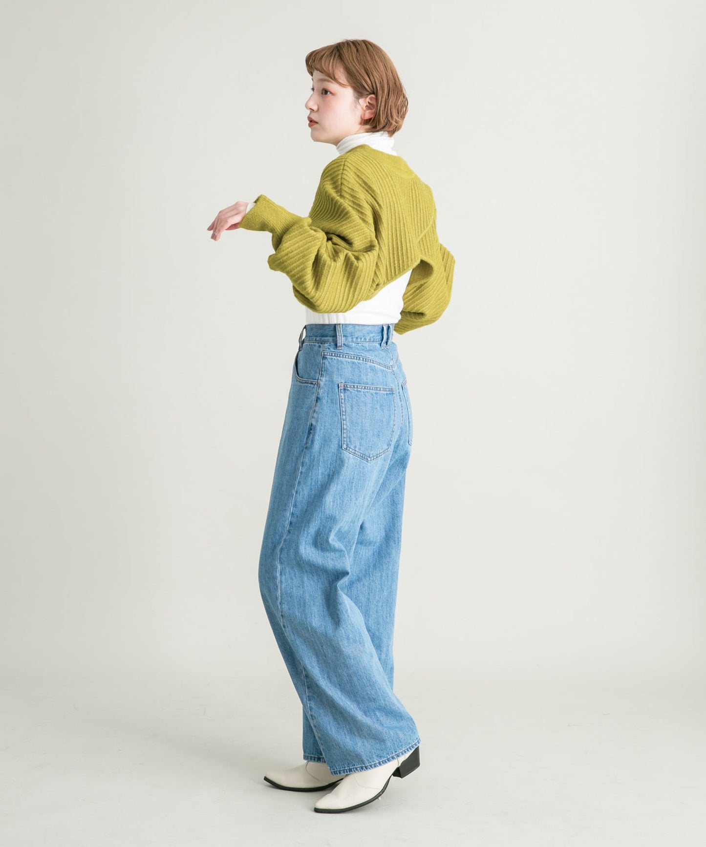 2way tuck cropped knit (pistachio)