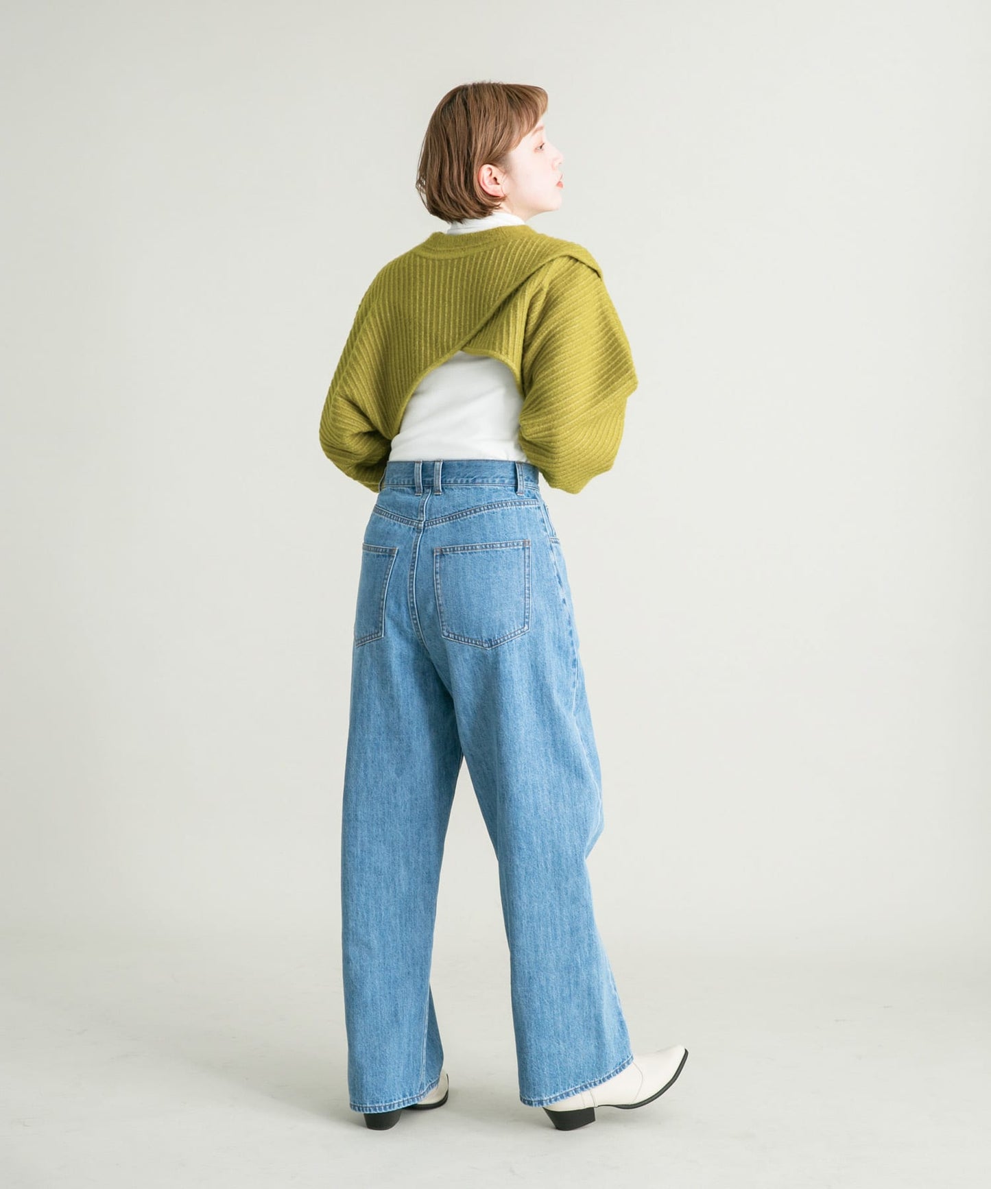 2way tuck cropped knit (pistachio)