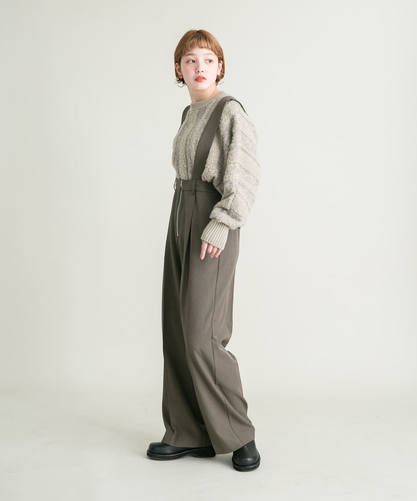 2way suspender overalls (khaki) *JP