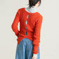 design boucle knit (orange) *JP