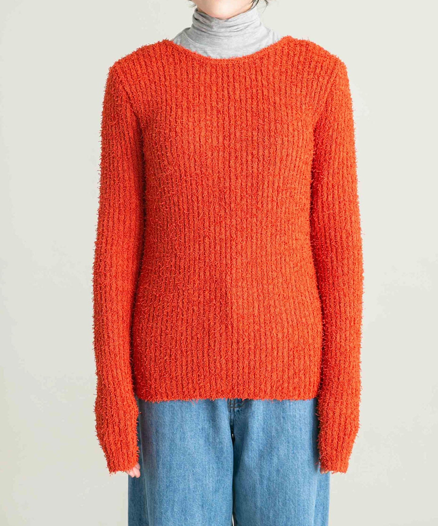 design boucle knit (orange) *JP