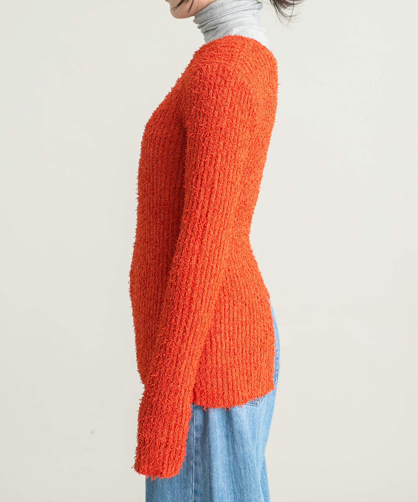 design boucle knit (orange) *JP