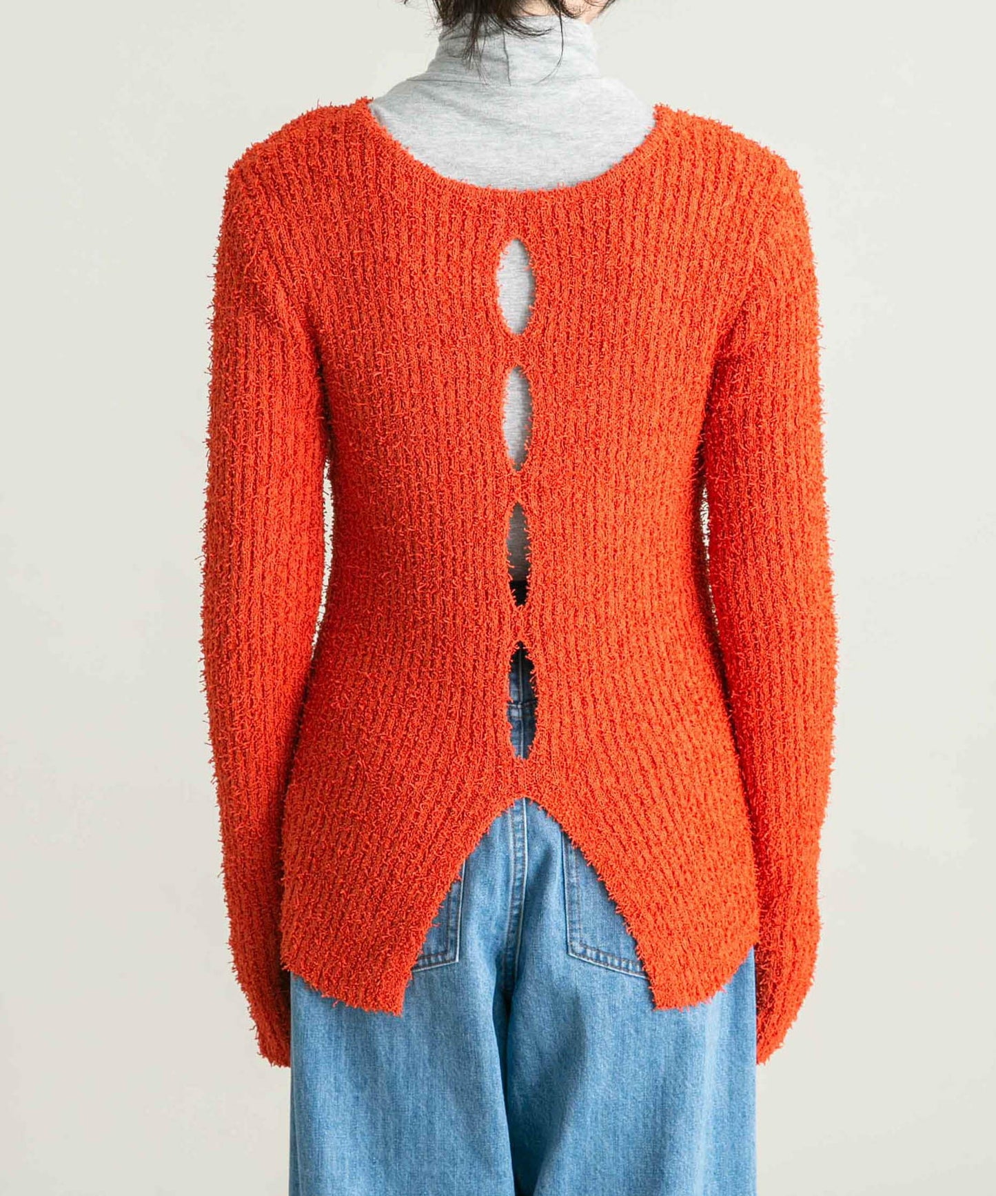 design boucle knit (orange) *JP