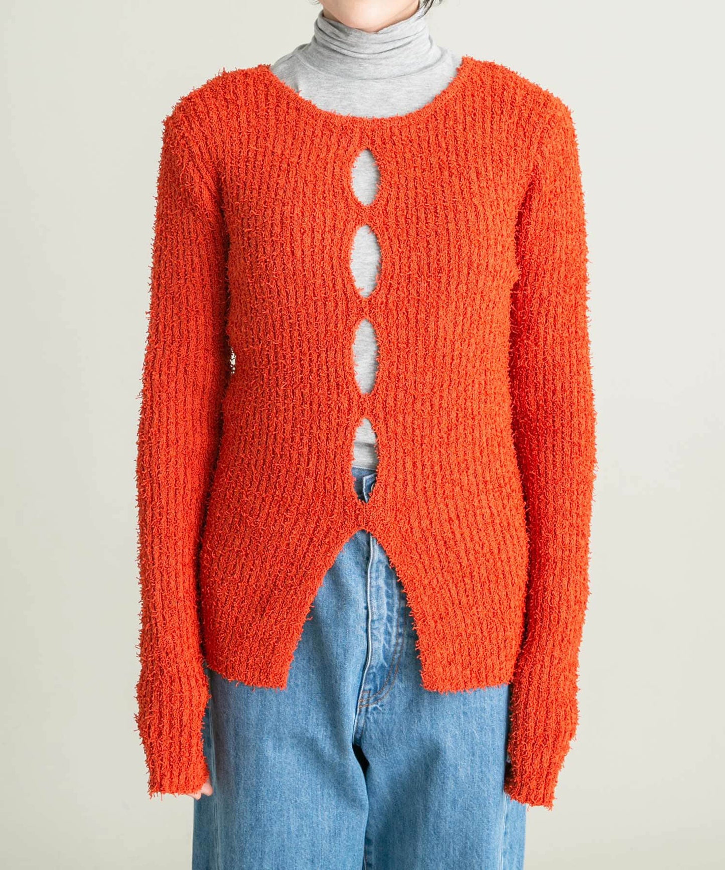 design boucle knit (orange) *JP