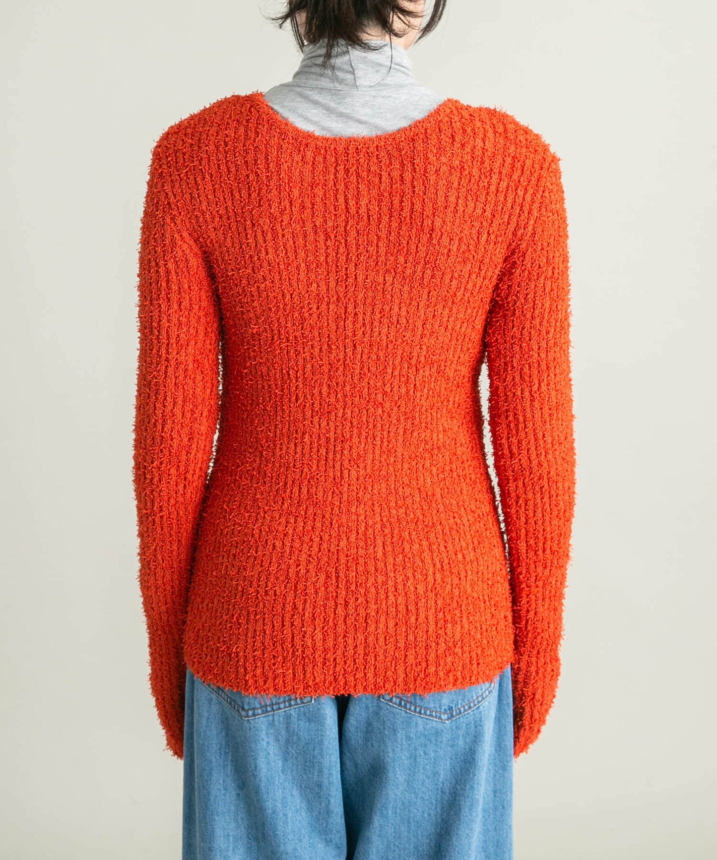 design boucle knit (orange) *JP