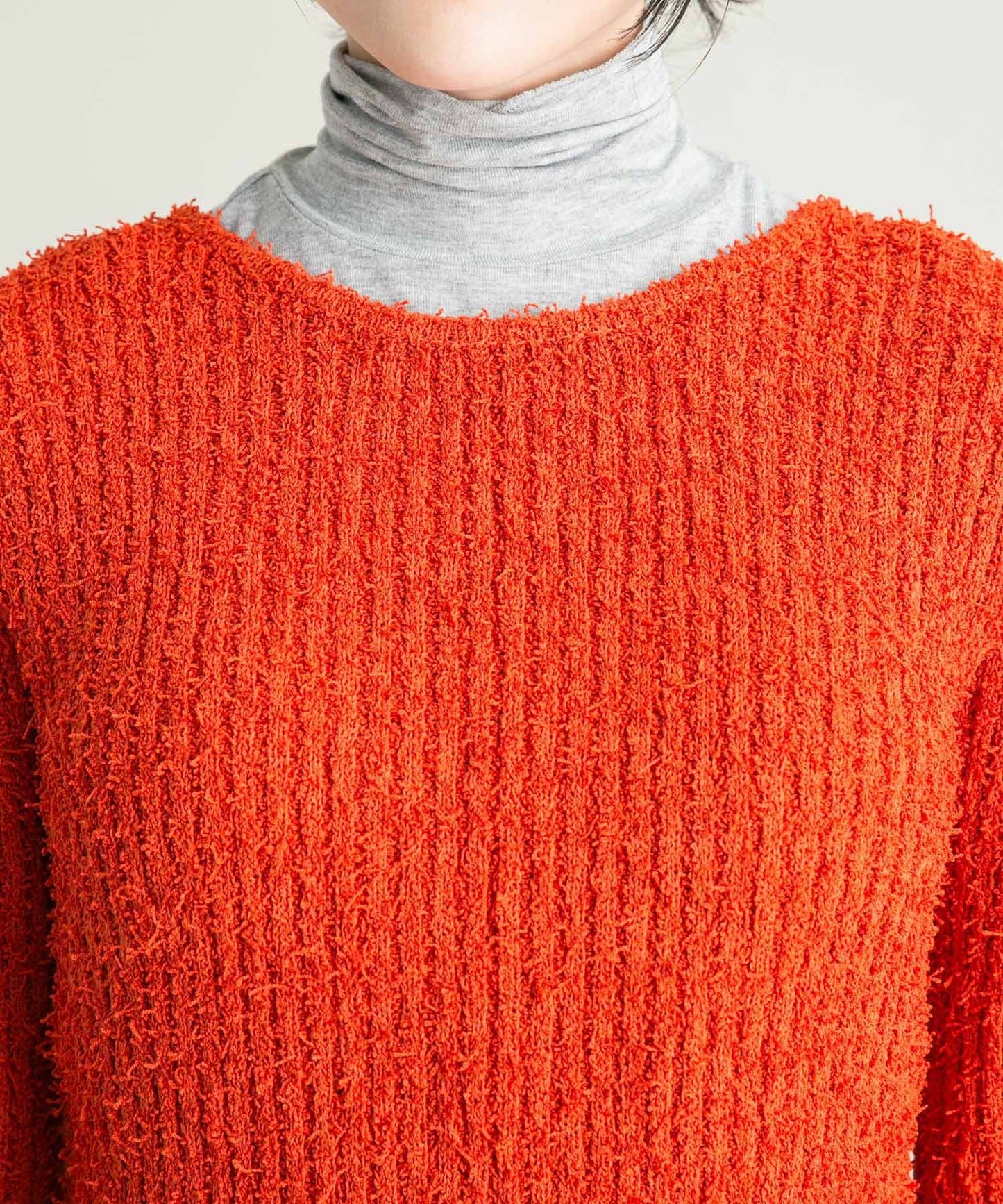 design boucle knit (orange) *JP