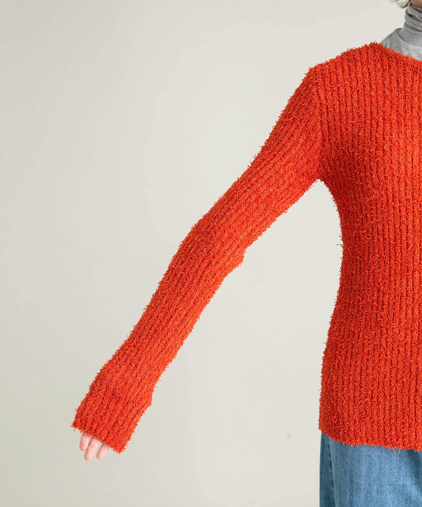 design boucle knit (orange) *JP