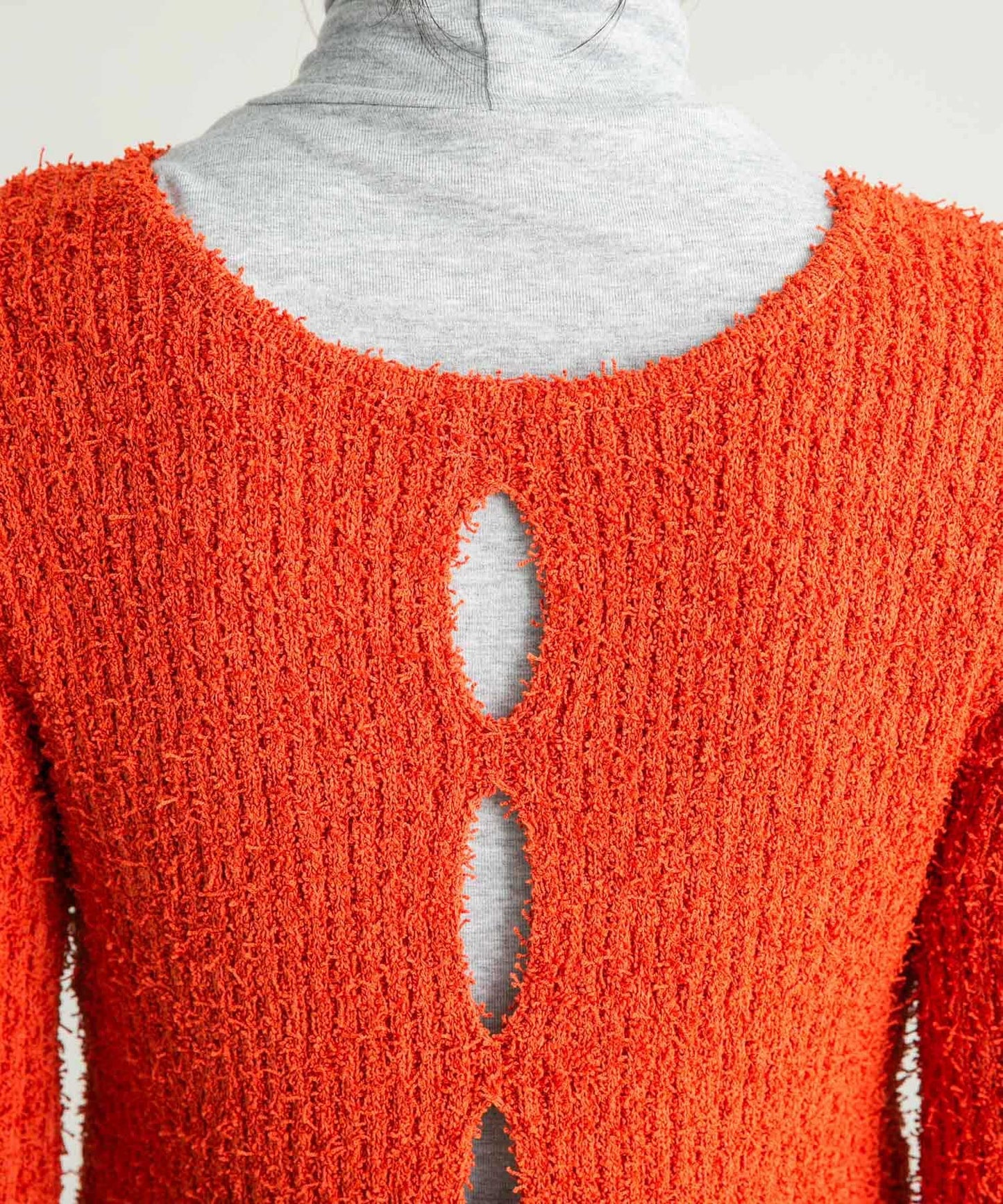 design boucle knit (orange) *JP