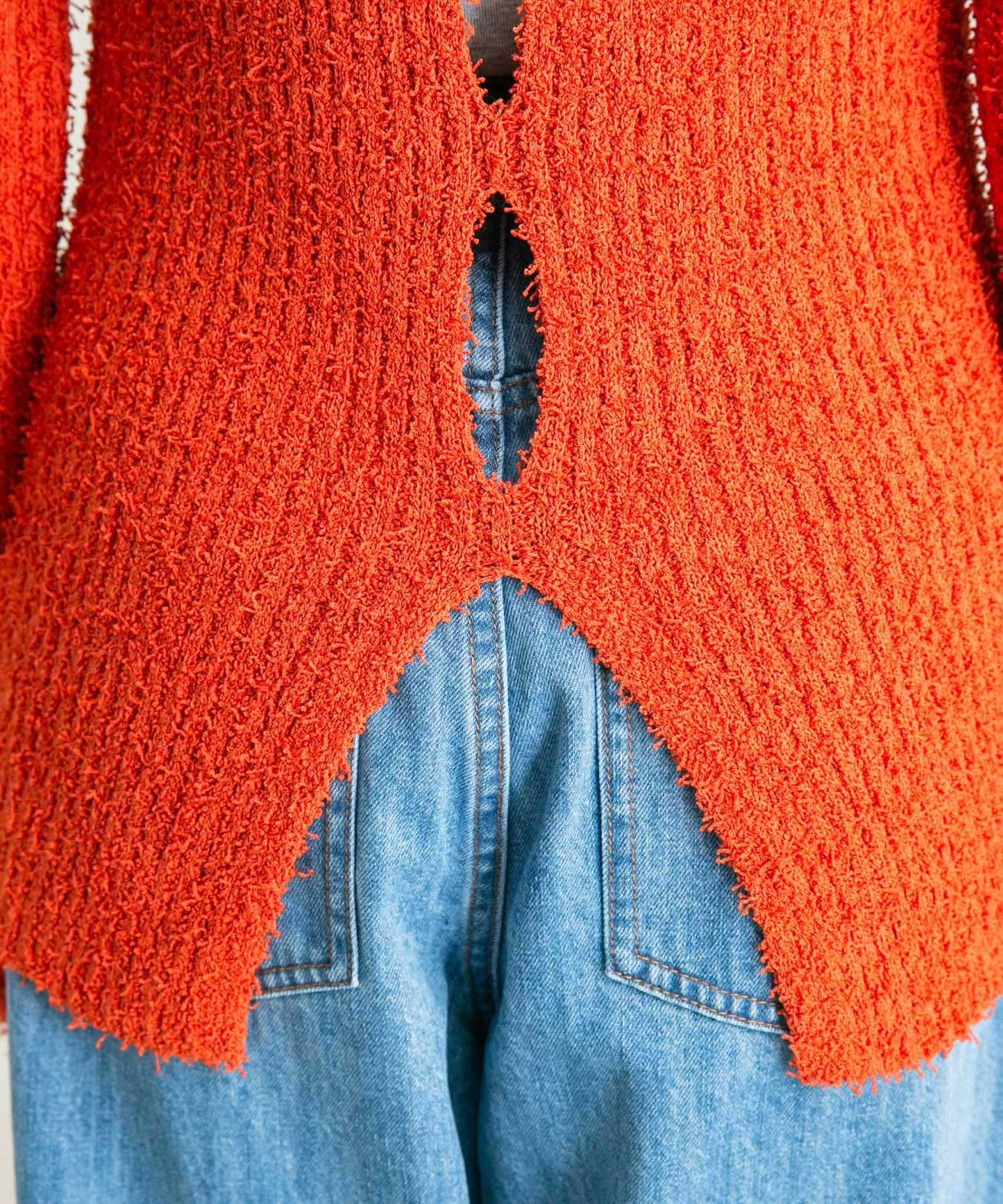 design boucle knit (orange) *JP