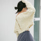 2way fringe cardigan (ivory) *JP