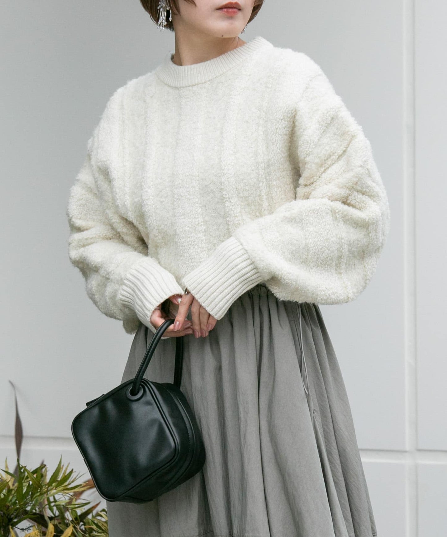 jacquard knit (white) *JP