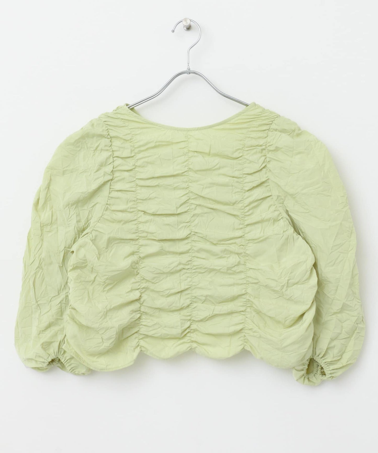 2way shirring blouse (green) *JP