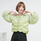 2way shirring blouse (green) *JP