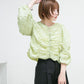 2way shirring blouse (green) *JP