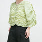 2way shirring blouse (green) *JP