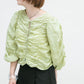 2way shirring blouse (green) *JP