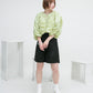 2way shirring blouse (green) *JP